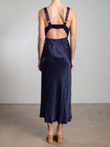 Colette Dress in Vintage Satin - Night