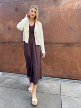 Jaclyn Dress in Paperweight Cotton - Bittersweet