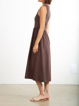 Jaclyn Dress in Paperweight Cotton - Bittersweet