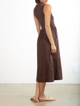 Jaclyn Dress in Paperweight Cotton - Bittersweet