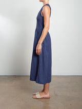 Jaclyn Dress in Paperweight Cotton - Blueberry