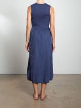 Jaclyn Dress in Paperweight Cotton - Blueberry