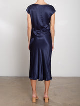 Neve Dress in Vintage Satin - Night