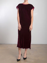 Neve Dress in Velvet - Oxblood