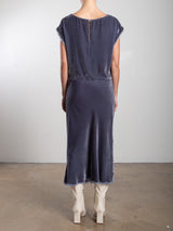 Neve Dress in Velvet - Pewter