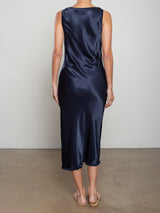 Solene Dress in Vintage Satin - Night