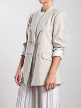 Trudi Blazer in Herringbone - Ivory