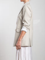Trudi Blazer in Herringbone - Ivory