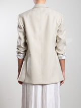 Trudi Blazer in Herringbone - Ivory