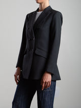 Trudi Blazer in Sharkskin - Charcoal