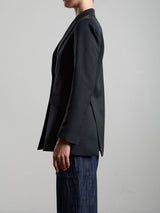 Trudi Blazer in Sharkskin - Charcoal