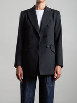 Trudi Blazer in Sharkskin - Charcoal