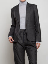 Cyrus Blazer in Cambridge Flannel - Charcoal