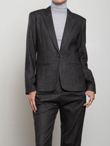 Cyrus Blazer in Cambridge Flannel - Charcoal