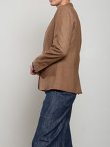 Cyrus Blazer in Cambridge Flannel - Saddle