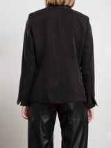 Cyrus Blazer in Japanese Cupro - Black