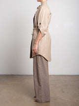 Tracy Jacket in Faux Leather - Biscotti
