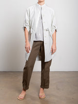 Tracy Jacket in Faux Leather - Ivory