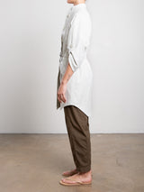 Tracy Jacket in Faux Leather - Ivory