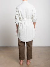 Tracy Jacket in Faux Leather - Ivory