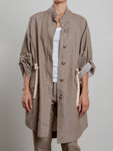 Tracy Jacket in Linen Twill - Sparrow