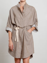Tracy Jacket in Linen Twill - Sparrow