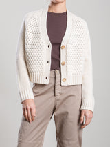 Jovie Cardigan in Wool Cashmere - Ivory