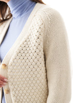 Jovie Cardigan in Wool Cashmere - Ivory