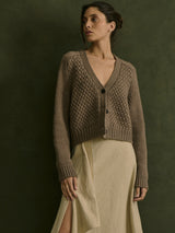 Jovie Cardigan in Wool Cashmere - Mink *Final Sale*