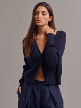 Bree Cotton Cardigan - Ink