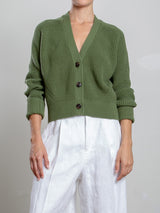 Bree Cotton Cardigan - Basil