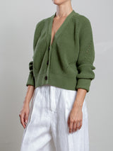 Bree Cotton Cardigan - Basil