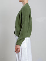 Bree Cotton Cardigan - Basil