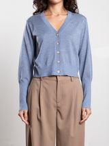 Remy Cardigan in Featherweight Cashmere - Denim