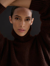 Nicole Turtleneck in Recycled Cashmere - Americano