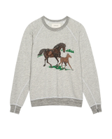 The Collage Sweatshirt with Running Horses