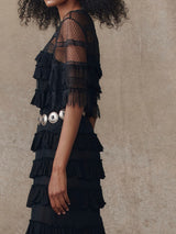 The Winter Mesh Flounce Top