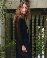 The Crochet Cardigan - Black