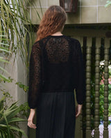 The Crochet Cardigan - Black
