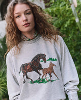 The Collage Sweatshirt with Running Horses