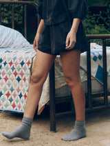 The Eyelet Tap Short in Black