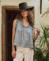 The Vignette Top - Pale Blue