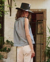 The Vignette Top - Pale Blue