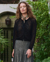 The Crochet Cardigan - Black