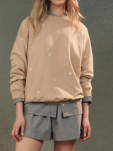 The Slouch Sweatshirt with Daisy Embroidery