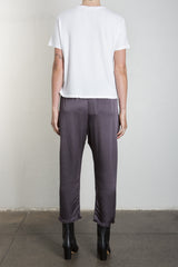 Erika Drop Pant in Vintage Satin - Graphite