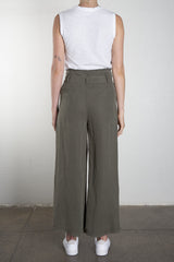 Kelly Pant in Linen - Military