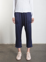 Erika Drop Pant in Vintage Satin - Night