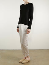 Jimmy Long-Sleeve Tee in Lightweight Rib - Black