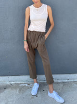Erika Drop Pant in French Terry - Mocha